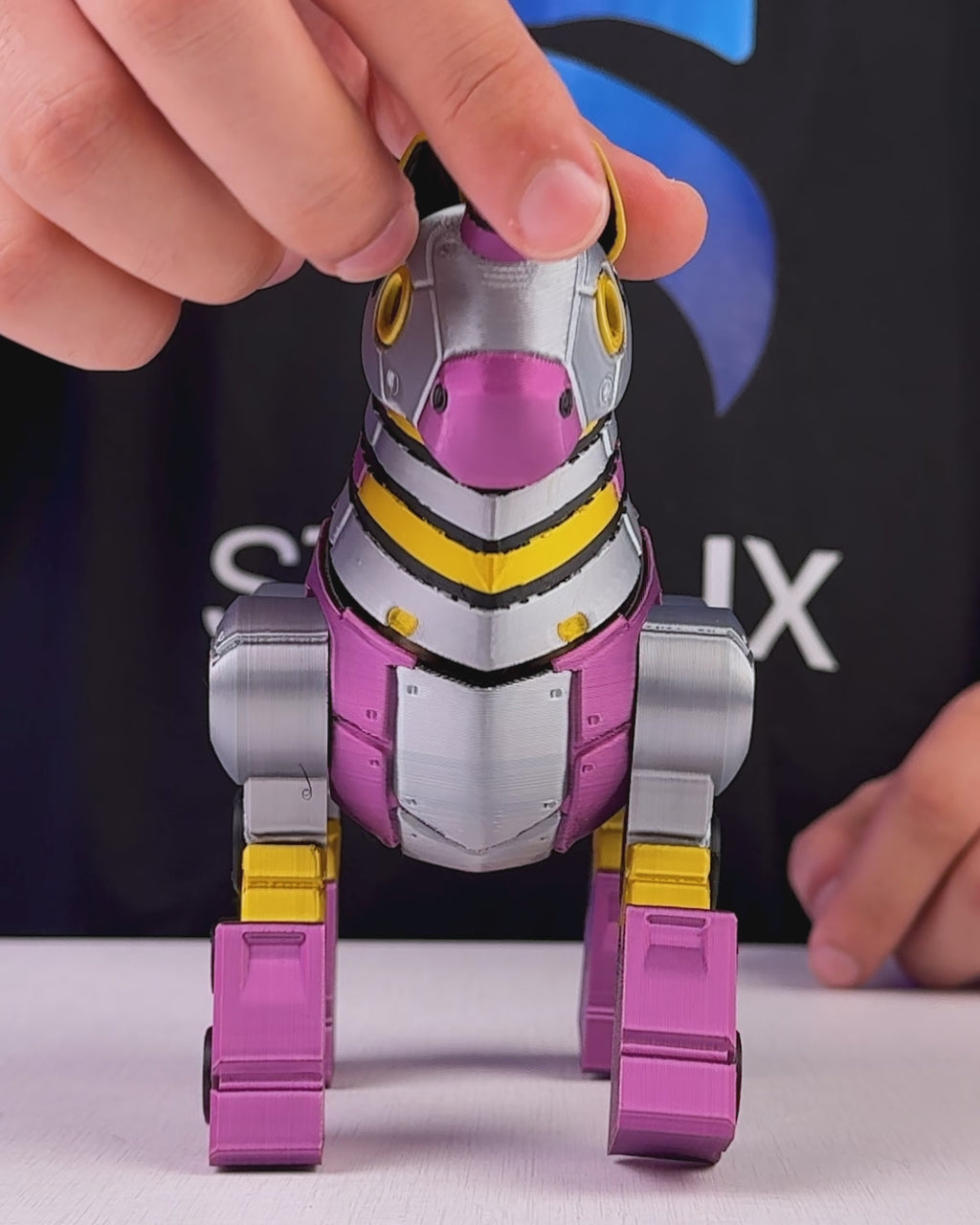 UNICORNBOT Articulated Mechanical Unicorn with Hamster Pilot