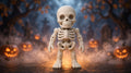 Articulated Skeleton Minifigure Collectible Keychain.