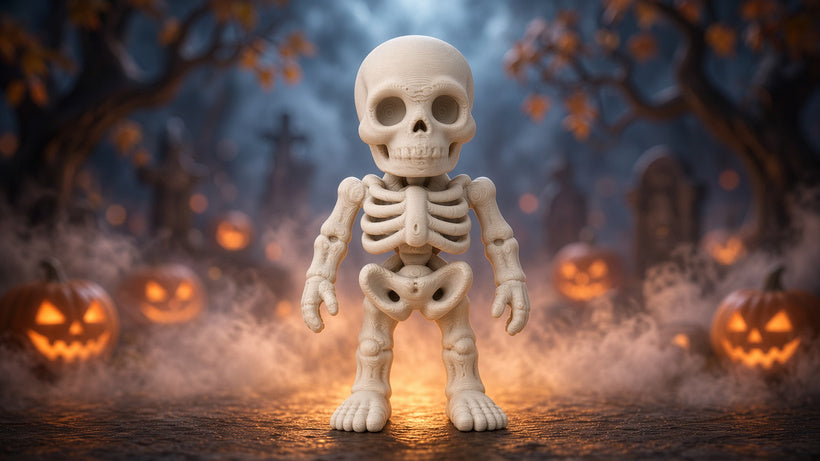 Articulated Skeleton Minifigure Collectible Keychain.